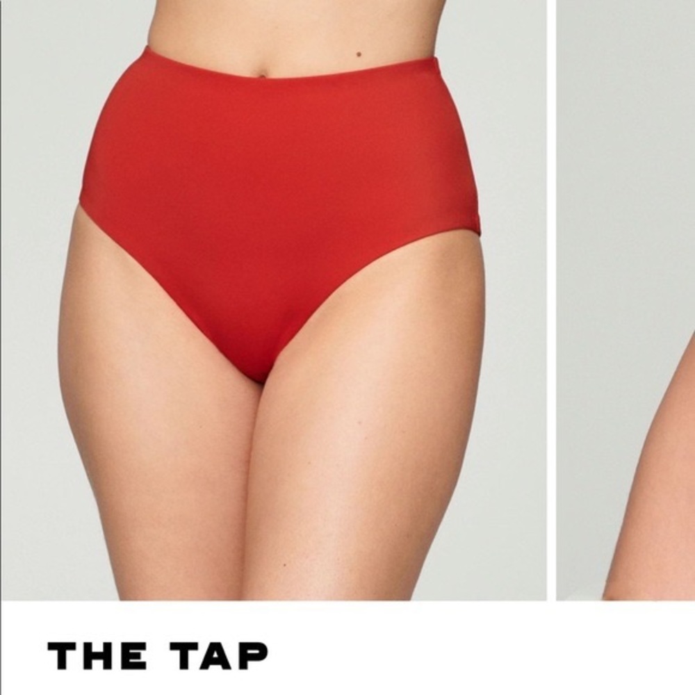 Nwt Cuup high waisted Tap bikini bottom size large in Lava